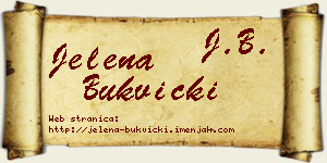 Jelena Bukvički vizit kartica